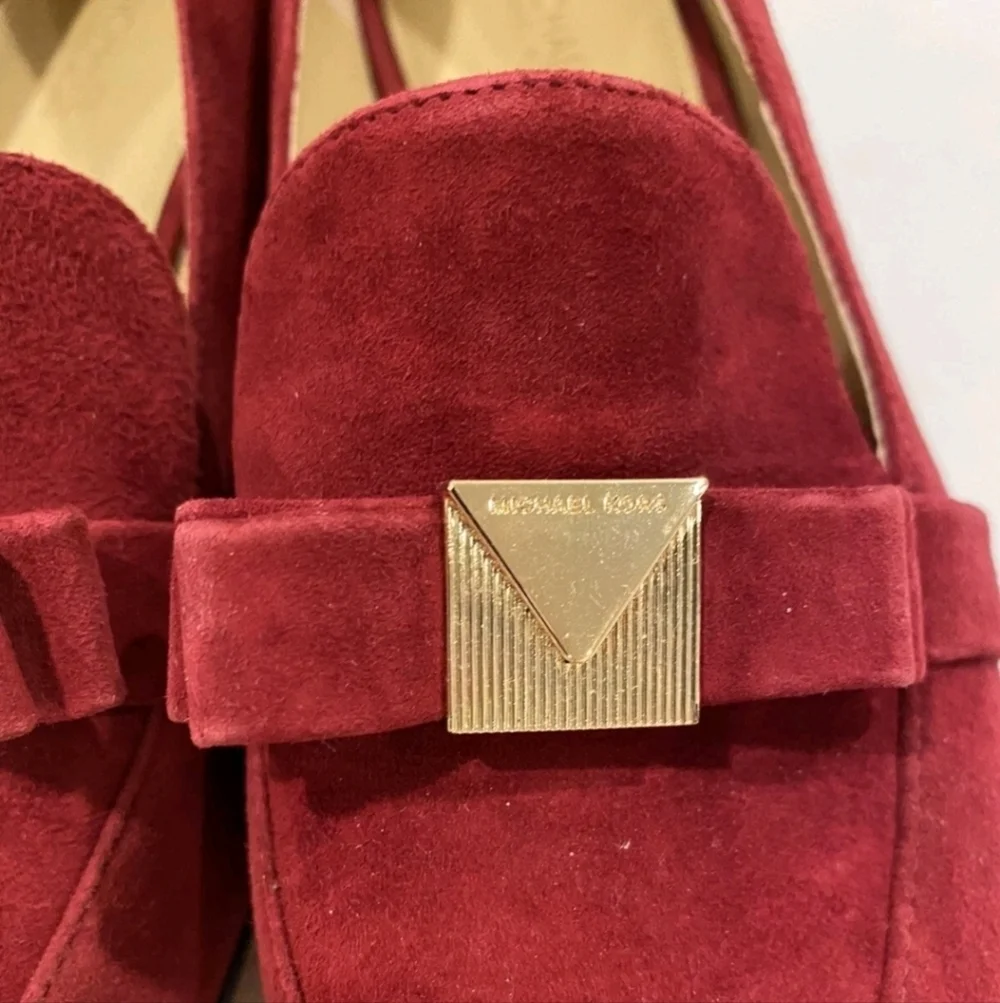 Michael Kors Chic Red Suede Loafers 7.5